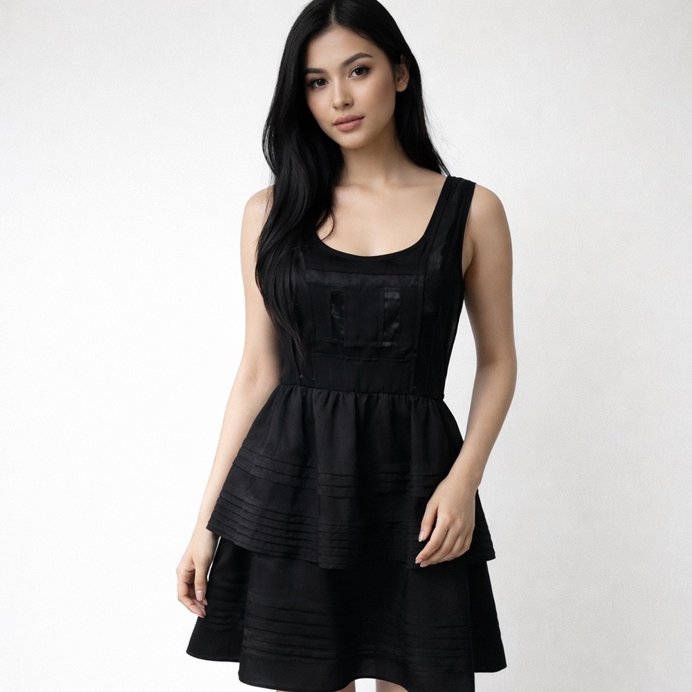 Interlud Black Sleeveless Dress Fairy Grunge Dance Party Y2k Medium Costume